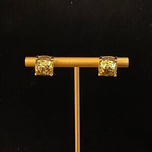 Gold Glitter Gold Studs Earrings NEW